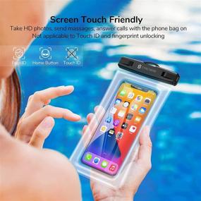 img 2 attached to 📱 Syncwire Waterproof Phone Case 2 Pack IPX8: Keep Your Phone Protected Underwater with this Universal Waterproof Pouch for iPhone, Galaxy, and Google Pixel up to 7