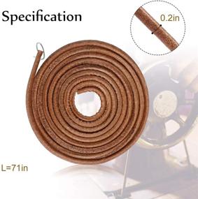 img 3 attached to 🧵 Magicfour Sewing Machine Belt: 71-inch Leather Belt for Singer/Jones Treadle Machines (1 Pcs, Hook Included)