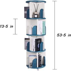 img 3 attached to Rotating Bookshelf Floor Standing Suitable 54Inch×14Inch×14Inch