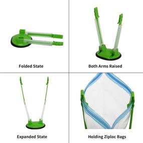 img 2 attached to 🥪 HOMOKUS 6 Pack Baggy Racks - Freezer Meal Prep Sandwich Bag Holder - Food Storage Bags Clip - Adjustable Bag Holder Stand for Plastic Freezer Bags - Hands-Free Gallon Bag Rack - Meal Planning/Prep Bag Holders