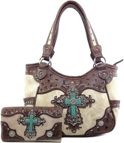 img 4 attached to Zelris Turquoise Western Conceal Handbag Women's Handbags & Wallets for Totes