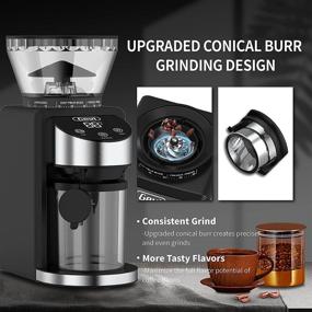 img 1 attached to Gevi Burr Coffee Grinder: 35 Precise Grind Settings for Perfect Espresso, Drip, French Press Coffee & More!