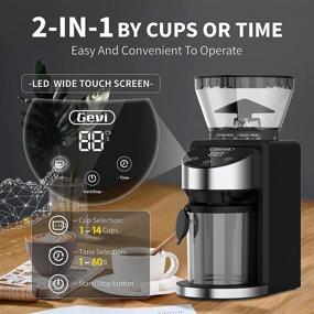 img 3 attached to Gevi Burr Coffee Grinder: 35 Precise Grind Settings for Perfect Espresso, Drip, French Press Coffee & More!