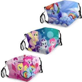 img 4 attached to 🦄 Colorful and Protective My Little Pony Face Masks for Adults and Children - Reusable Mouth and Nose Coverings