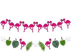 img 4 attached to 🦩 Декорации для вечеринки с фламинго - Гирлянда из фетра с фламинго, 2 струны, не требует самостоятельной сборки, идеальна для оформления дня рождения в стиле фламинго, празднования, девичников и декора на вечеринках в стиле фламинго для беби-шауэров