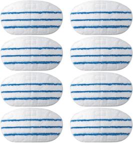 img 4 attached to F Flammi 8 Pack Microfiber Replacement Mop Pad for PurSteam ThermaPro 10-in-1 Steam Mop, Machine Washable Reusable Pads