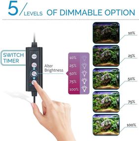 img 2 attached to Hygger Advanced 24/7 Lighting Cycle LED Aquarium Light with Full Spectrum, 6 Colors and 5 Intensity Settings - Customizable Fish Tank Light for 30-36 inch Freshwater Planted Tank with Timer