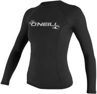 👚 o'neill women's upf 50+ long sleeve basic skins rash guard logo