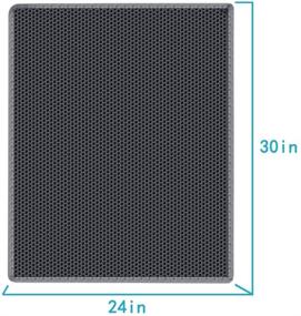 img 3 attached to 🐱 Honeycomb Foldable Double Layer Cat Litter Mat, 30x24 Inch, Water & Urine Proof for Litter Boxes - kaxionage