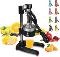 🍊 commercial grade manual citrus press juicer - heavy duty handheld orange squeezer, lemon juicer - premium quality, upgraded model in black logo