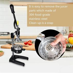 img 1 attached to 🍊 Commercial Grade Manual Citrus Press Juicer - Heavy Duty Handheld Orange Squeezer, Lemon Juicer - Premium Quality, Upgraded Model in Black