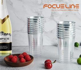 img 1 attached to Plastic FOCUSLINE Tumblers Heavy Duty Disposable Household Supplies