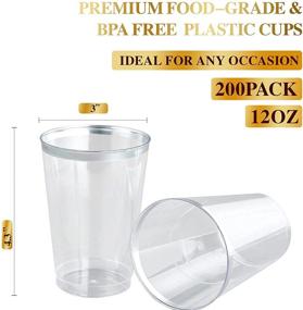 img 3 attached to Plastic FOCUSLINE Tumblers Heavy Duty Disposable Household Supplies