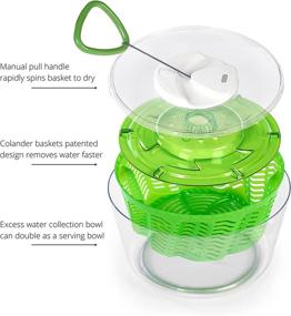 img 1 attached to 🥗 Zyliss Easy Spin Salad Spinner: Green, Perfect for 4-6 Servings