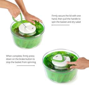 img 3 attached to 🥗 Zyliss Easy Spin Salad Spinner: Green, Perfect for 4-6 Servings