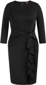 img 4 attached to 👗 Hanna Nikole Vintage Ruffle Cocktail Dresses - Women's Clothing