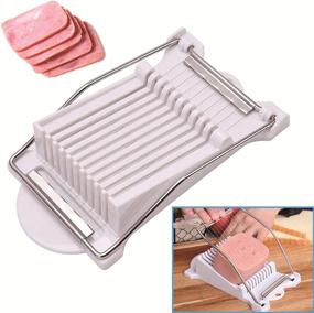 img 3 attached to 🔪 Multipurpose Stainless Steel Luncheon Meat Slicer: Effortlessly Slice Spam, Eggs, Fruit, Soft Food, Cheese, Sushi & Canned Meats with Durable Cutter Machine featuring 10 Wires for Perfect Kitchen Splitting