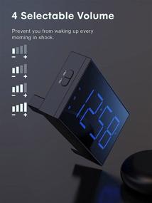 img 1 attached to 🕰️ 7.5" Dimmer Large LED Display Digital Alarm Clock for Bedroom with Battery Backup, USB Charging Port, Adjustable Volume, Snooze, 12/24Hr DST, Basic Bedside Clock for Heavy Sleepers