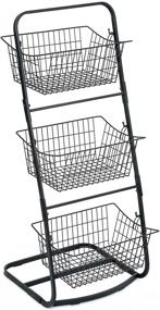 img 4 attached to 🍎 Efficiently Organize Your Kitchen with the VUSKLY 3-Tier Fruit Basket Stand - Black, 15"x16"x35.4