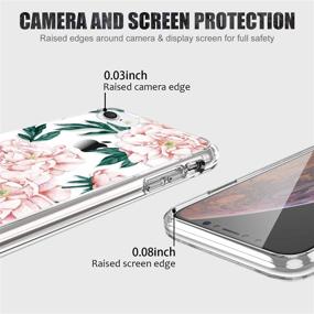 img 1 attached to LUHOURI Pink Flower iPhone 7 & 8 Case: Heavy Duty Protective Clear Cover with Screen Protector for Girls and Women