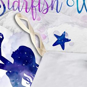 img 3 attached to 🧜 Twin Comforter Set: Soft Microfiber Mermaid Bedding for Girls - Owl Queen, 3-Piece Duvet Cover with 2 Pillowcases and Sheet Set