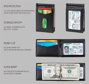 img 3 attached to 💼 Functional ID Window Slim Bifold Wallet for Men's Accessories in Wallets, Card Cases & Money Organizers