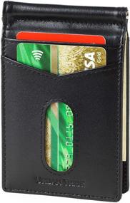 img 4 attached to 💼 Functional ID Window Slim Bifold Wallet for Men's Accessories in Wallets, Card Cases & Money Organizers