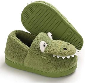 img 2 attached to ENERCAKE Toddler Slippers Cartoon Dinosaur