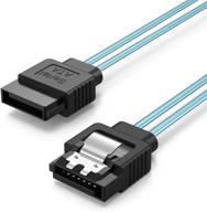 кабель sata iii cablecreation [5 штук] - 1.5 фута синий, 18-дюймовый sata iii 🔗 6.0 гбит/с 7-контактный женский кабель данных с защелкой, прямой женский разъем под прямым углом логотип