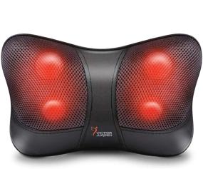 img 4 attached to 🔥 VIKTOR JURGEN Neck and Back Massager Pillow with Heat - Effective Shiatsu Kneading Massage for Full Body Pain Relief, Perfect Gift for Men and Women