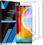 🔒 высококачественная защитная пленка lk 3 pack для lg velvet/lg velvet 5g uw - поддержка ультразвукового сканера отпечатков пальцев, самовосстанавливающаяся, прозрачная с высокой четкостью, подходящая для использования с чехлами. логотип