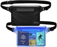 🏖️ waterproof pouch with waist strap - 2 pack, beach accessories to safeguard your phone and valuables, ideal for boating, swimming, snorkeling, kayaking, beach pool, water park logo