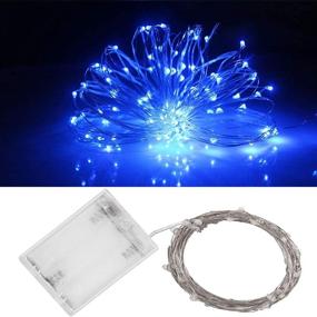 img 4 attached to 🔋 Alkbo Battery String Lights: Perfect Fairy Lights for Bedroom, Wedding, Party, Christmas, Halloween - 10Ft 30LEDs (Blue)