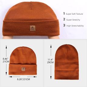 img 2 attached to 🧣 Winter Knit Beanie Hat for Women and Men - Cuffed, Plain Skull Cap with Satin Lining - Unisex Hatiis Beanie