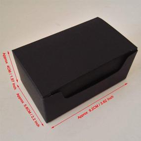 img 2 attached to 🎁 50PCS Rectangular Black Gift Wrapping Kraft Paper Boxes with Tags, Hemp Rope, and Cardboard Soap Box