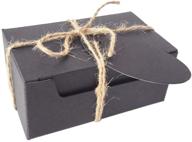 🎁 50pcs rectangular black gift wrapping kraft paper boxes with tags, hemp rope, and cardboard soap box logo