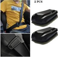 🔒 universal seat belt adjuster clips - shoulder and neck belt locator retainer, locking clip set (2 pieces) logo