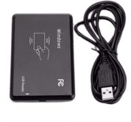 📚 hiletgo 125khz em4100 usb rfid id card reader: easy plug and play with cable, swift swipe card reading for first 10 digits logo
