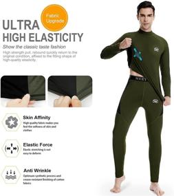 img 1 attached to Thermal Underwear Wintergear Fleece Compression Men's Clothing