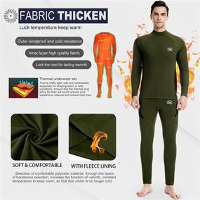 img 2 attached to Thermal Underwear Wintergear Fleece Compression Men's Clothing