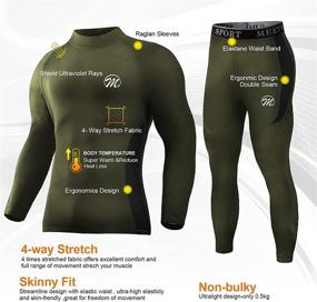 img 3 attached to Thermal Underwear Wintergear Fleece Compression Men's Clothing