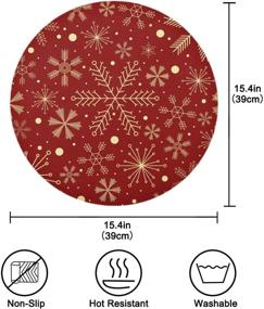 img 3 attached to Christmas Snowflakes Placemats Insulation Non Slip