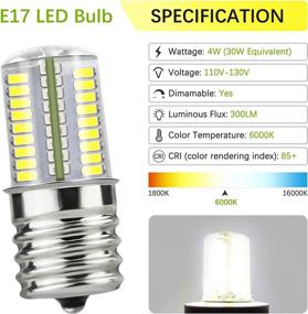 img 2 attached to 🔆 Dimmable Microwave Light Bulb: DiCUNO 72X3014SMD AC110 130V - Upgraded Brightness & Adjustable Intensity