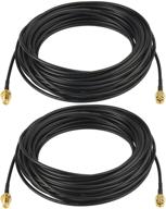 📡 2-pack bingfu wifi antenna extension cable 30ft rp-sma male to rp-sma female - ideal for wifi router, security ip camera, wireless network card adapter, lora lorawan gateway - bulkhead mount rg174 cable for superior connectivity logo