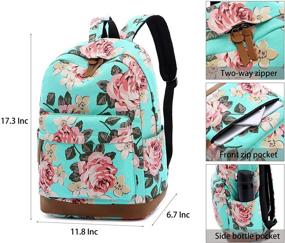 img 2 attached to 🎒 Canvas Bookbags with Floral Patterns by Abshoo