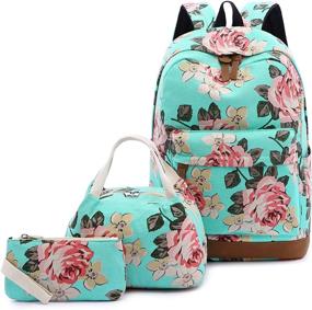 img 4 attached to 🎒 Canvas Bookbags with Floral Patterns by Abshoo