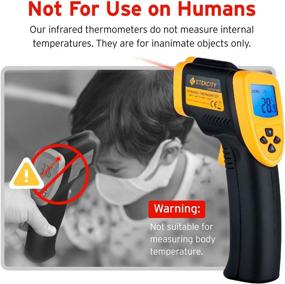 img 2 attached to 🌡️ Etekcity Non-Contact Digital Temperature Gun 800 - 16:1 DTS Ratio, -58℉ to 1382℉ (-50℃ to 750℃), Infrared Thermometer for Non-Human Use, Yellow and Black