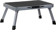 🪜 folding steel step stool: portable one step ladder footstool with non-skid platform - max load 350 lbs - compact & versatile for kids, adults, and seniors in home, kitchen, bathroom logo