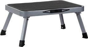 img 4 attached to 🪜 Folding Steel Step Stool: Portable One Step Ladder Footstool with Non-Skid Platform - Max Load 350 lbs - Compact & Versatile for Kids, Adults, and Seniors in Home, Kitchen, Bathroom