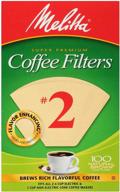 ☕ organic brown melitta cone coffee filters - pack of 100, size #2 logo